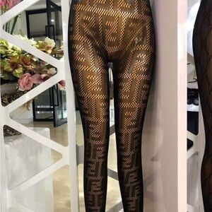 Elegant Black and Gold Women's Leggings